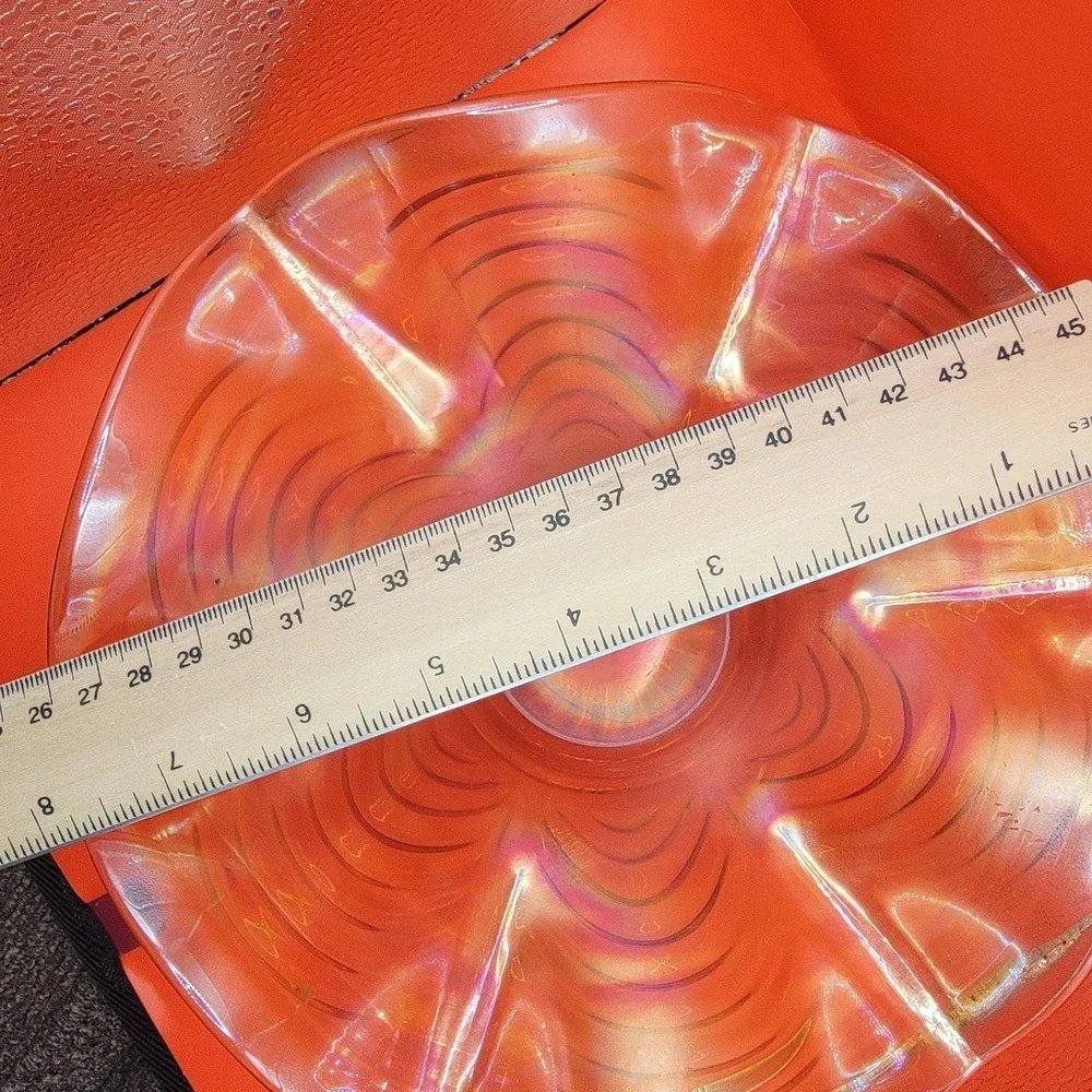 Northwood Thin Rib Carnival Glass Bowl Marigold 7.5